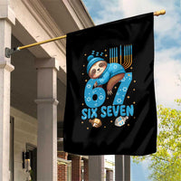 67 Six Seven Meme Garden Flag Funny Hanukkah Sloth - Wonder Print Shop
