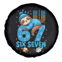 67 Six Seven Meme Spare Tire Cover Funny Hanukkah Sloth - Wonder Print Shop