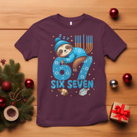 67 Six Seven Meme T Shirt Funny Hanukkah Sloth - Wonder Print Shop