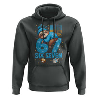 67 Six Seven Meme Hoodie Funny Hanukkah Sloth - Wonder Print Shop