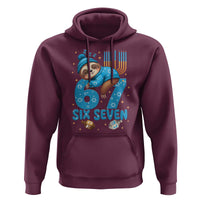 67 Six Seven Meme Hoodie Funny Hanukkah Sloth - Wonder Print Shop