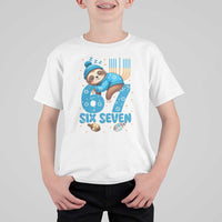 67 Six Seven Meme T Shirt For Kid Funny Hanukkah Sloth - Wonder Print Shop