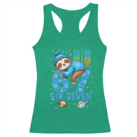 67 Six Seven Meme Racerback Tank Top Funny Hanukkah Sloth - Wonder Print Shop