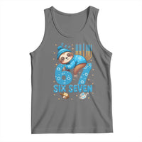 67 Six Seven Meme Tank Top Funny Hanukkah Sloth - Wonder Print Shop