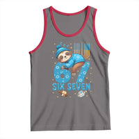 67 Six Seven Meme Tank Top Funny Hanukkah Sloth - Wonder Print Shop