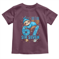 67 Six Seven Meme Toddler T Shirt Funny Hanukkah Sloth - Wonder Print Shop