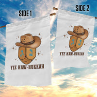 Yee Haw Nukkah Garden Flag Funny Cowboy Hanukkah - Wonder Print Shop