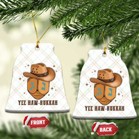 Yee Haw Nukkah Ceramic Ornament Funny Cowboy Hanukkah - Wonder Print Shop