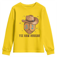 Yee Haw Nukkah Youth Sweatshirt Funny Cowboy Hanukkah - Wonder Print Shop