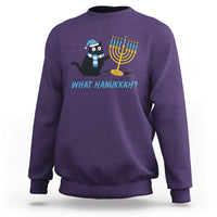 Funny Black Cat Hanukkah Chanukah Sweatshirt - Wonder Print Shop