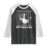 Funny Goose Hanukkah Chanukah Raglan Shirt Not Today Santa - Wonder Print Shop