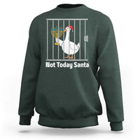 Funny Goose Hanukkah Chanukah Sweatshirt Not Today Santa - Wonder Print Shop
