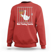 Funny Goose Hanukkah Chanukah Sweatshirt Not Today Santa - Wonder Print Shop