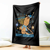 Funny Marcus The Worm Hanukkah Meme Throw Blanket - Wonder Print Shop