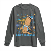 Funny Marcus The Worm Hanukkah Meme Long Sleeve Shirt - Wonder Print Shop