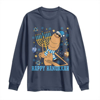 Funny Marcus The Worm Hanukkah Meme Long Sleeve Shirt - Wonder Print Shop