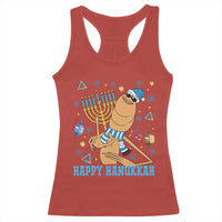 Funny Marcus The Worm Hanukkah Meme Racerback Tank Top - Wonder Print Shop