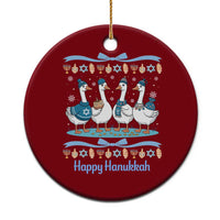 Happy Hanukkah Ceramic Ornament Funny Silly Goose Chanukah - Wonder Print Shop