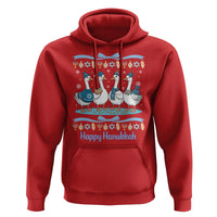 Happy Hanukkah Hoodie Funny Silly Goose Chanukah - Wonder Print Shop