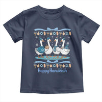 Happy Hanukkah Toddler T Shirt Funny Silly Goose Chanukah - Wonder Print Shop