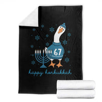 67 Six Seven Silly Goose Hanukkah Meme Throw Blanket Happy Honkukkah - Wonder Print Shop