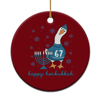 67 Six Seven Silly Goose Hanukkah Meme Ceramic Ornament Happy Honkukkah - Wonder Print Shop