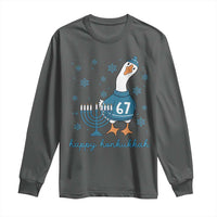 67 Six Seven Silly Goose Hanukkah Meme Long Sleeve Shirt Happy Honkukkah - Wonder Print Shop