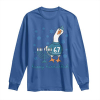 67 Six Seven Silly Goose Hanukkah Meme Long Sleeve Shirt Happy Honkukkah - Wonder Print Shop