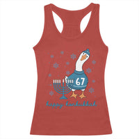 67 Six Seven Silly Goose Hanukkah Meme Racerback Tank Top Happy Honkukkah - Wonder Print Shop