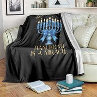 Funny Hanukkah Throw Blanket All I Want For Chanukkah Is A Miracle - Wonder Print Shop