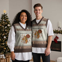Marcus The Worm Valentine Meme V-Neck Knit Sweater Vest You Make My Heart Go Honk - Wonder Print Shop