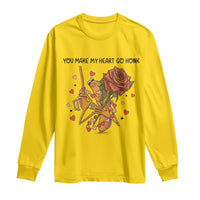 Marcus The Worm Valentine Meme Long Sleeve Shirt You Make My Heart Go Honk - Wonder Print Shop