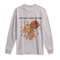 Marcus The Worm Valentine Meme Long Sleeve Shirt You Make My Heart Go Honk - Wonder Print Shop