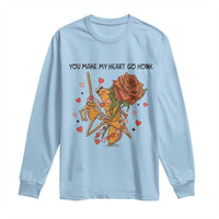Marcus The Worm Valentine Meme Long Sleeve Shirt You Make My Heart Go Honk - Wonder Print Shop