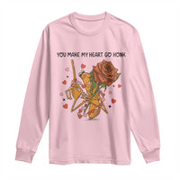 Marcus The Worm Valentine Meme Long Sleeve Shirt You Make My Heart Go Honk - Wonder Print Shop