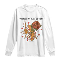 Marcus The Worm Valentine Meme Long Sleeve Shirt You Make My Heart Go Honk - Wonder Print Shop