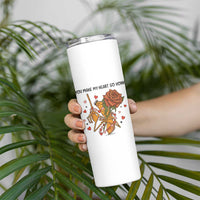 Marcus The Worm Valentine Meme Skinny Tumbler You Make My Heart Go Honk - Wonder Print Shop