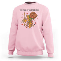 Marcus The Worm Valentine Meme Sweatshirt You Make My Heart Go Honk - Wonder Print Shop