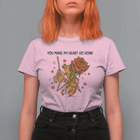 Marcus The Worm Valentine Meme T Shirt For Women You Make My Heart Go Honk - Wonder Print Shop