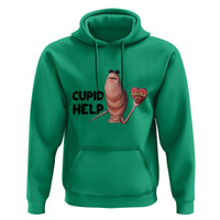 Marcus The Worm Valentine Meme Hoodie Cupid Help - Wonder Print Shop