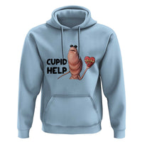 Marcus The Worm Valentine Meme Hoodie Cupid Help - Wonder Print Shop