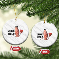 Marcus The Worm Valentine Meme Ceramic Ornament Cupid Help - Wonder Print Shop