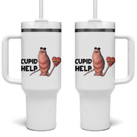 Marcus The Worm Valentine Meme Tumbler With Handle Cupid Help - Wonder Print Shop