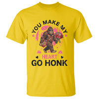 You Make My Heart Go Honk T Shirt Funny Bigfoot Valentine Meme - Wonder Print Shop