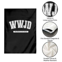 Funny Christian Garden Flag WWJD Probably Flip Tables - Wonder Print Shop