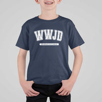 Funny Christian T Shirt For Kid WWJD Probably Flip Tables - Wonder Print Shop