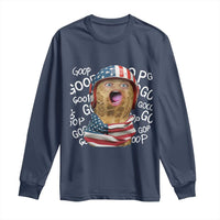 Burnt Peanut Goop Long Sleeve Shirt Patriotic American Flag - Wonder Print Shop
