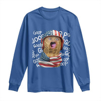 Burnt Peanut Goop Long Sleeve Shirt Patriotic American Flag - Wonder Print Shop