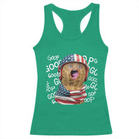 Burnt Peanut Goop Racerback Tank Top Patriotic American Flag - Wonder Print Shop