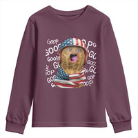 Burnt Peanut Goop Youth Sweatshirt Patriotic American Flag - Wonder Print Shop